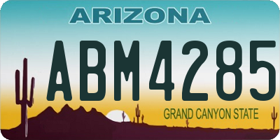 AZ license plate ABM4285