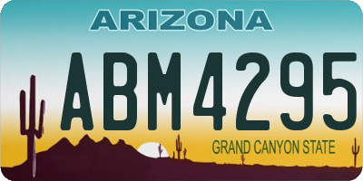 AZ license plate ABM4295