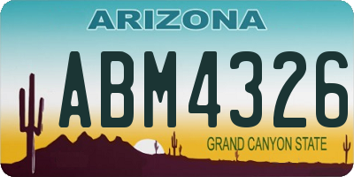 AZ license plate ABM4326
