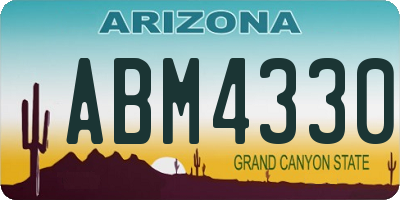AZ license plate ABM4330