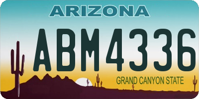 AZ license plate ABM4336