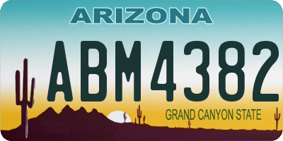 AZ license plate ABM4382
