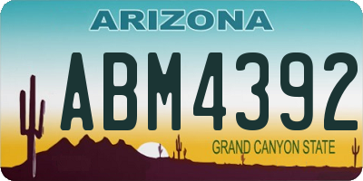 AZ license plate ABM4392