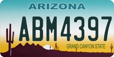 AZ license plate ABM4397
