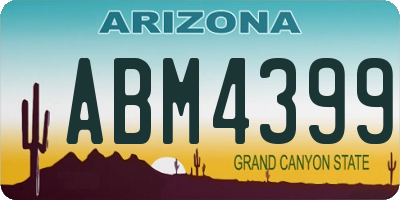 AZ license plate ABM4399