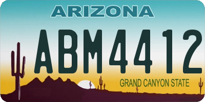 AZ license plate ABM4412