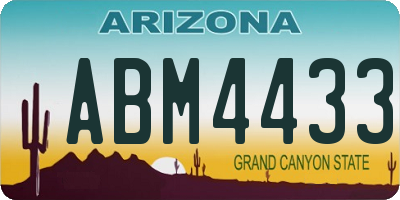 AZ license plate ABM4433
