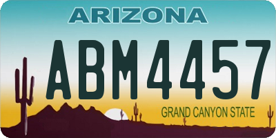AZ license plate ABM4457