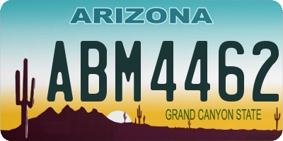 AZ license plate ABM4462