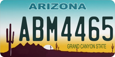 AZ license plate ABM4465