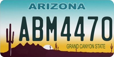 AZ license plate ABM4470