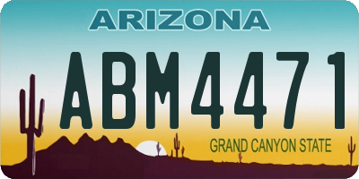 AZ license plate ABM4471