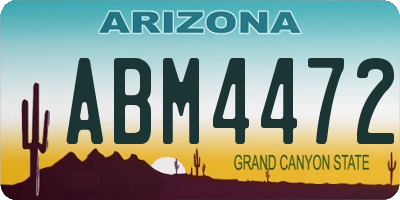 AZ license plate ABM4472