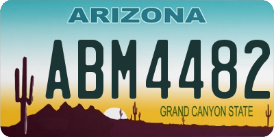 AZ license plate ABM4482