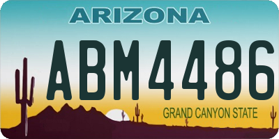 AZ license plate ABM4486