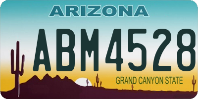 AZ license plate ABM4528