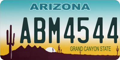 AZ license plate ABM4544
