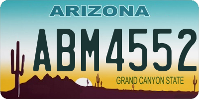 AZ license plate ABM4552
