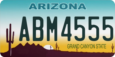 AZ license plate ABM4555