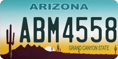 AZ license plate ABM4558