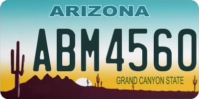 AZ license plate ABM4560