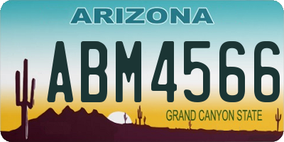 AZ license plate ABM4566