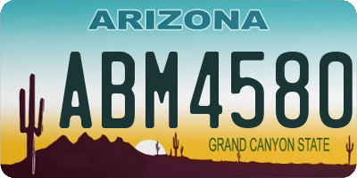 AZ license plate ABM4580