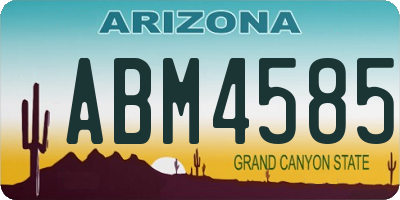 AZ license plate ABM4585