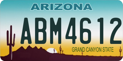 AZ license plate ABM4612