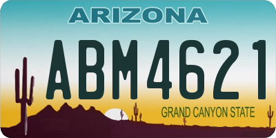 AZ license plate ABM4621
