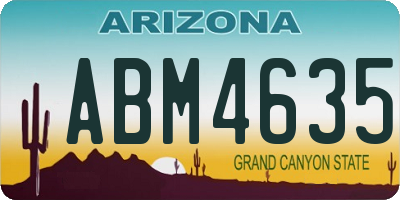 AZ license plate ABM4635