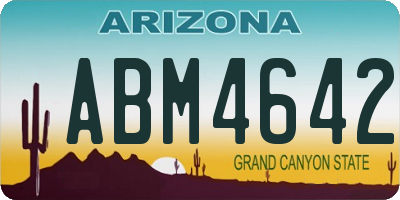AZ license plate ABM4642