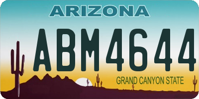 AZ license plate ABM4644