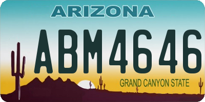 AZ license plate ABM4646