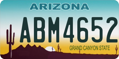 AZ license plate ABM4652