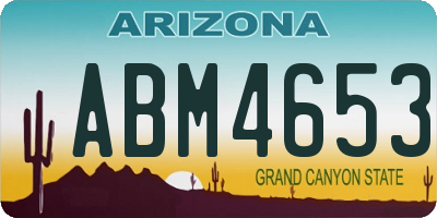 AZ license plate ABM4653