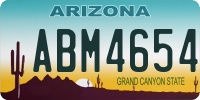 AZ license plate ABM4654