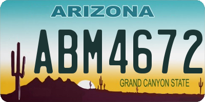 AZ license plate ABM4672
