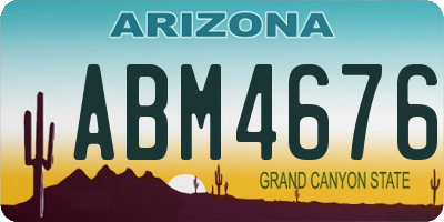 AZ license plate ABM4676