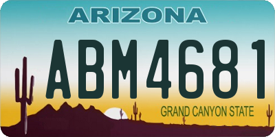AZ license plate ABM4681