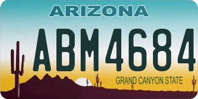 AZ license plate ABM4684