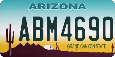 AZ license plate ABM4690
