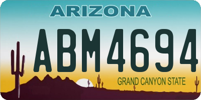 AZ license plate ABM4694