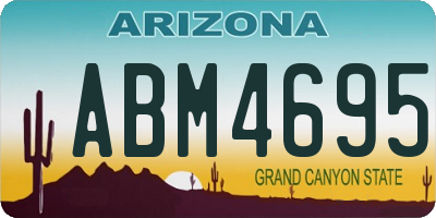 AZ license plate ABM4695