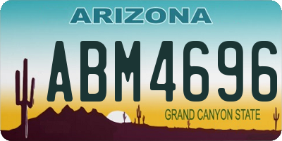 AZ license plate ABM4696
