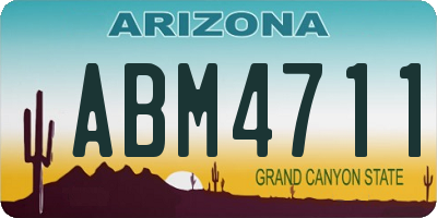 AZ license plate ABM4711