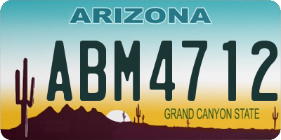 AZ license plate ABM4712