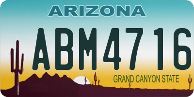 AZ license plate ABM4716