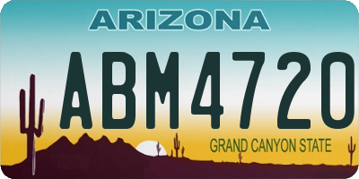 AZ license plate ABM4720