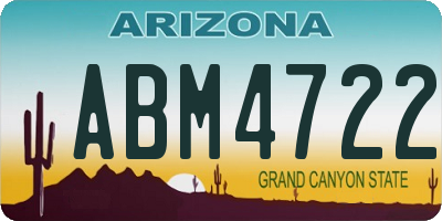 AZ license plate ABM4722